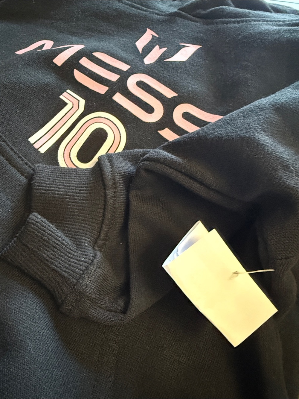 Lionel MESSI 10 Black Kids Hoodie & Sweatpants Set with Pink LogoSize 2T NWT - Picture 10 of 11